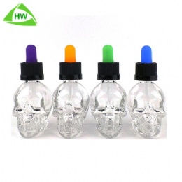 30ml Glass skull bottle